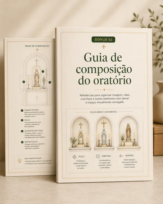 Mockup do guia de composição do oratório