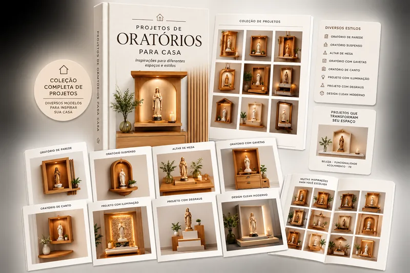 Mockup do material Projetos de Oratórios para Casa
